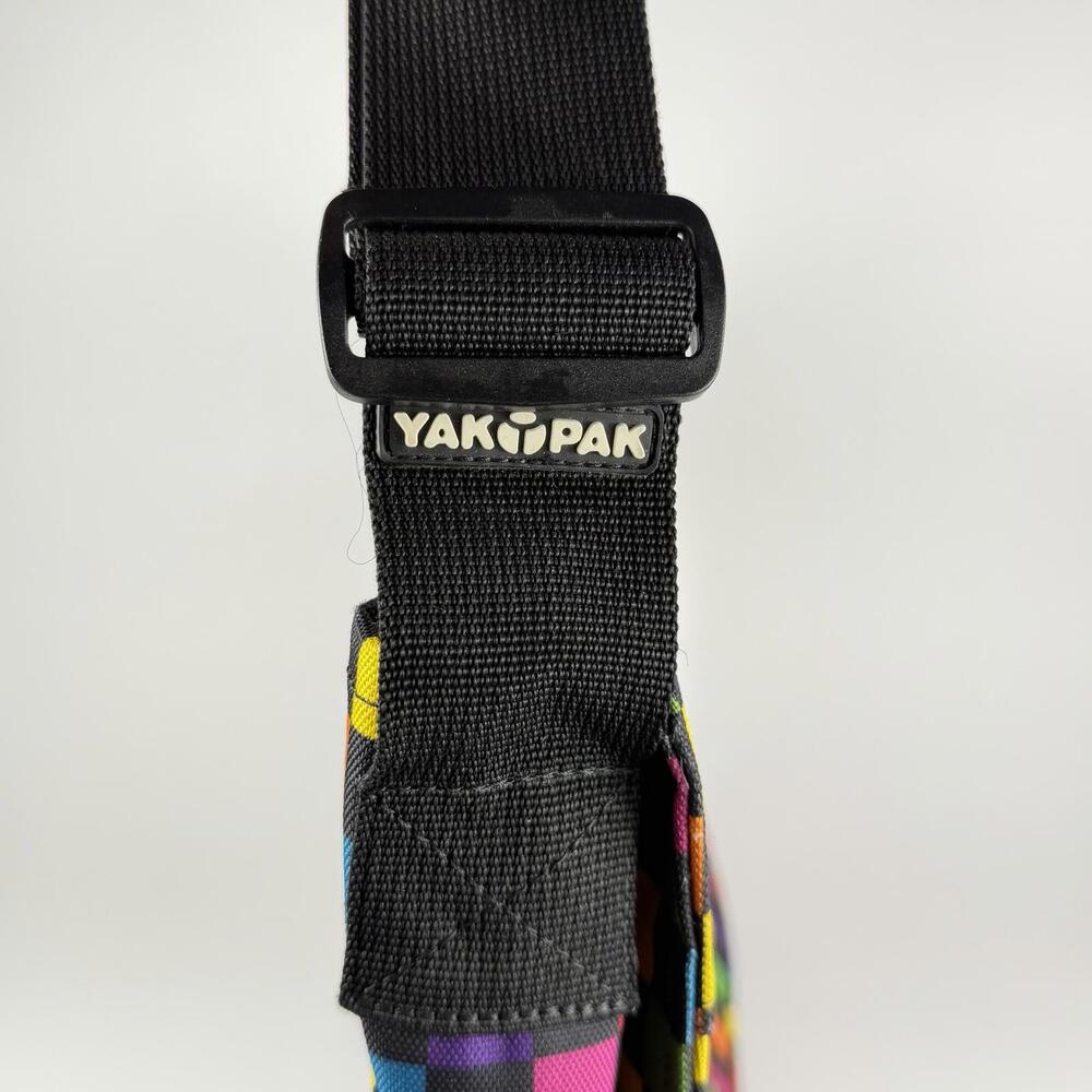Yak Pak Messenger Bag Multi Color Checkered Shoulder Bag Multiple Pockets - Picture 8 of 8
